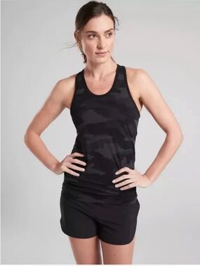 Athleta  racer back tank top in camo